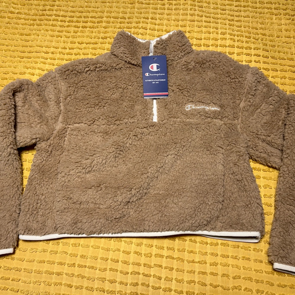 Champion Fleece 3/4 Zip Crop